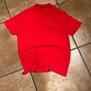 KEREN hart Vibrant Red Short Sleeve Tee